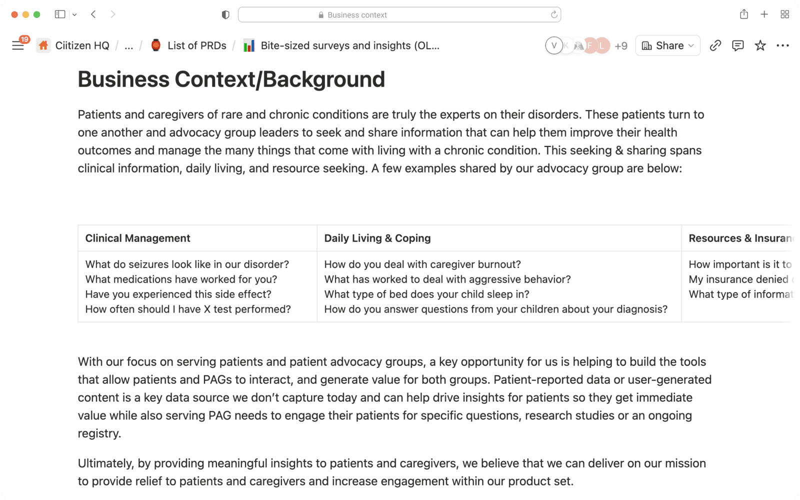PAG leader research and platform direction