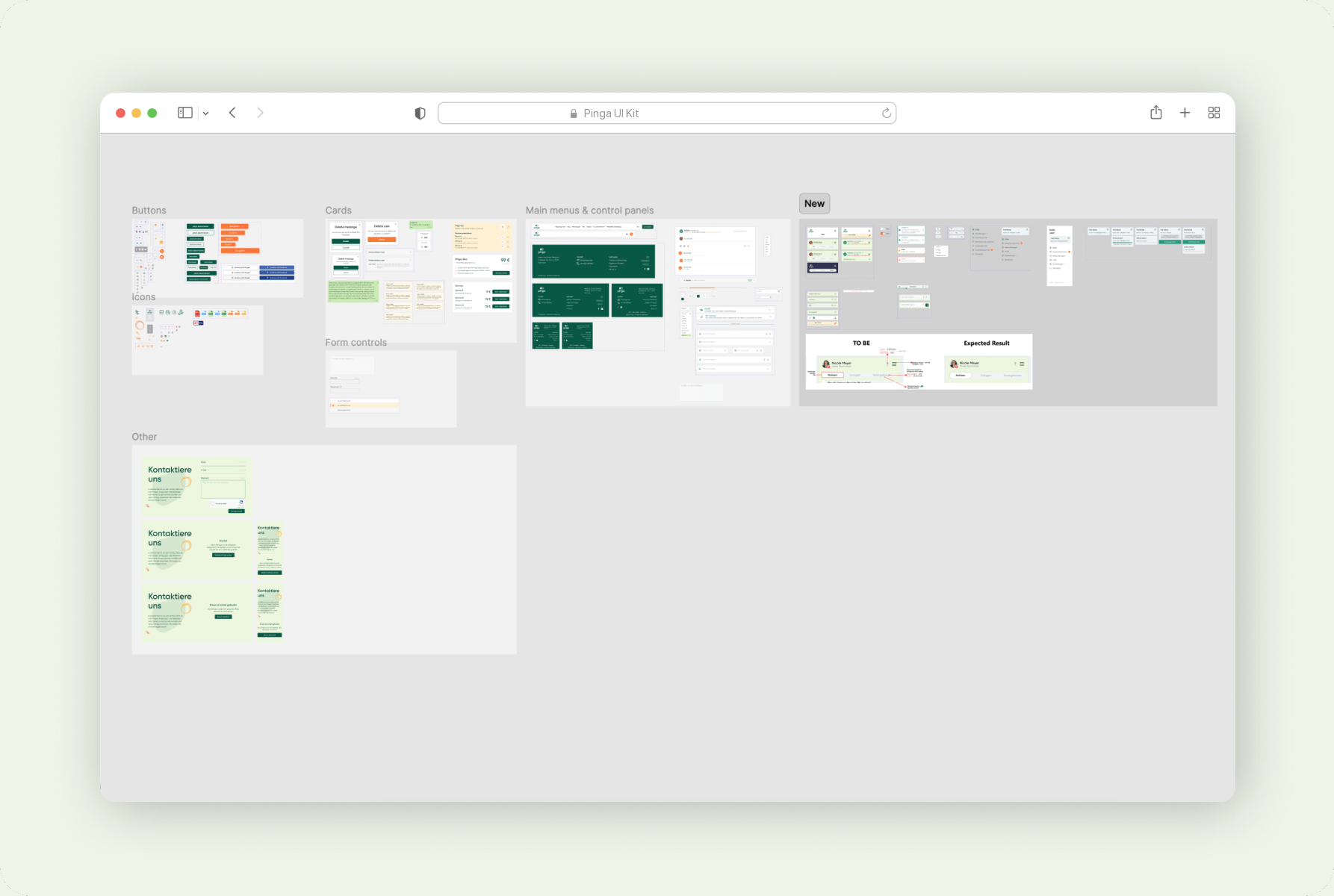 The design system and reusable UI kit built from scratch