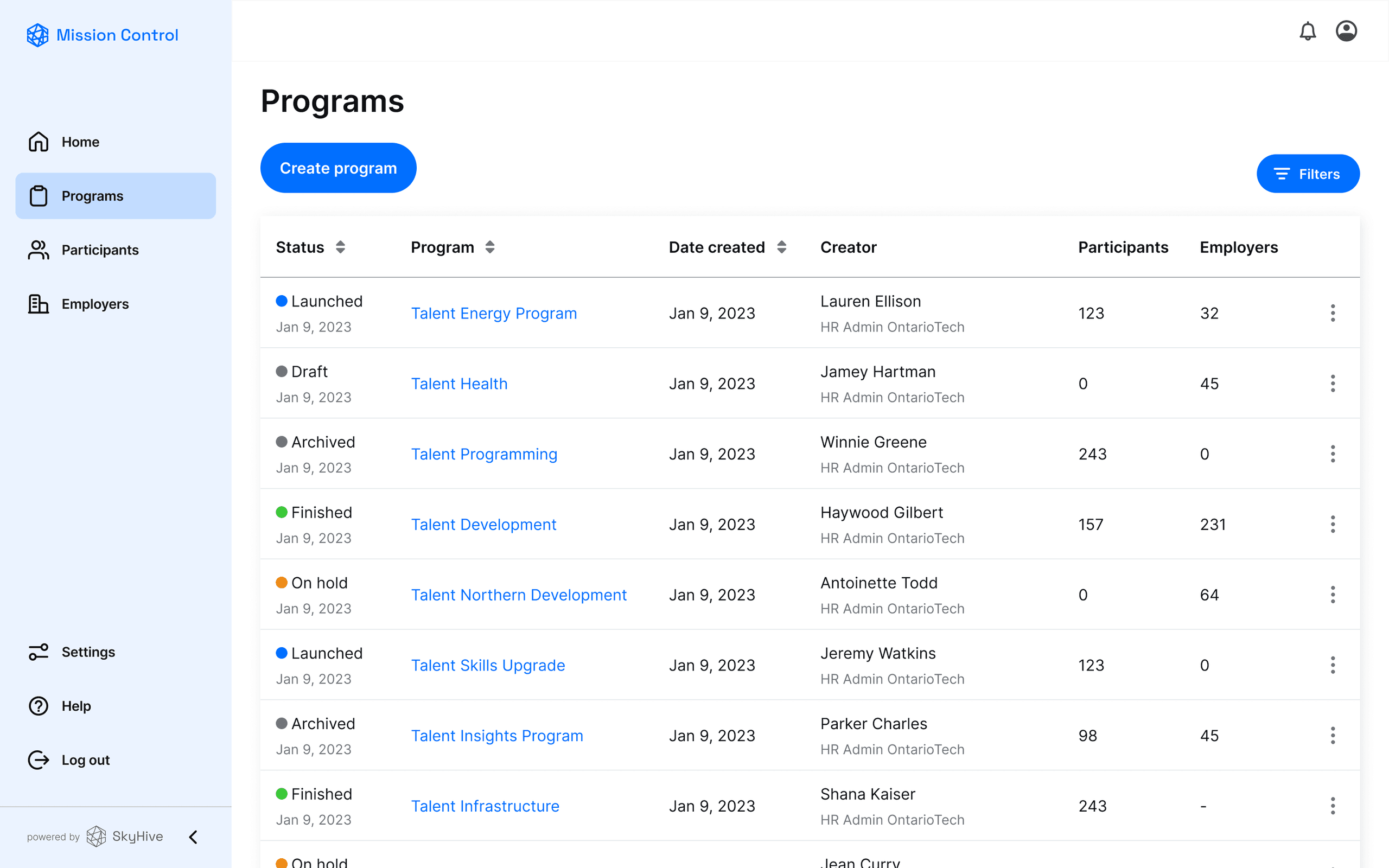Mission Control — the admin platform
